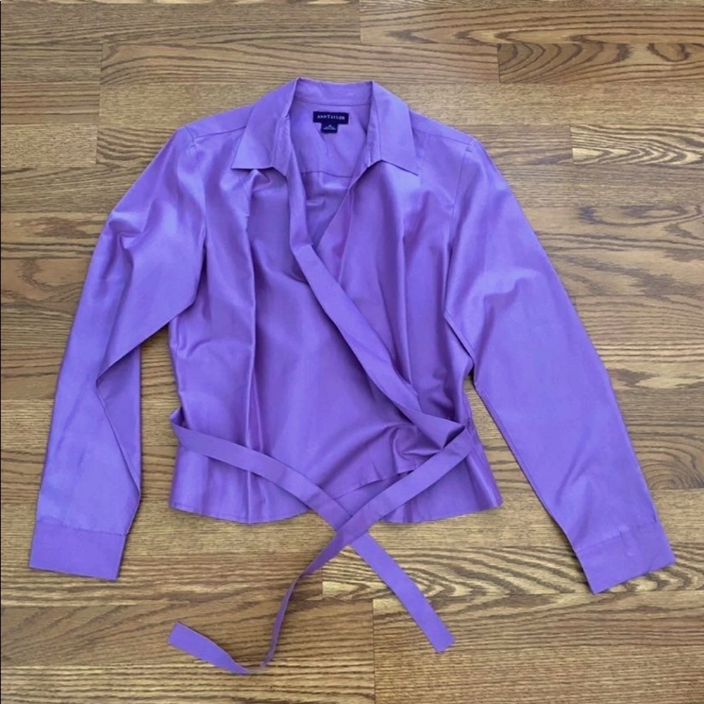 Ann Taylor Wrap Blouse 100% Silk